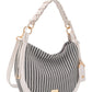 Striped Woven Curve Bag