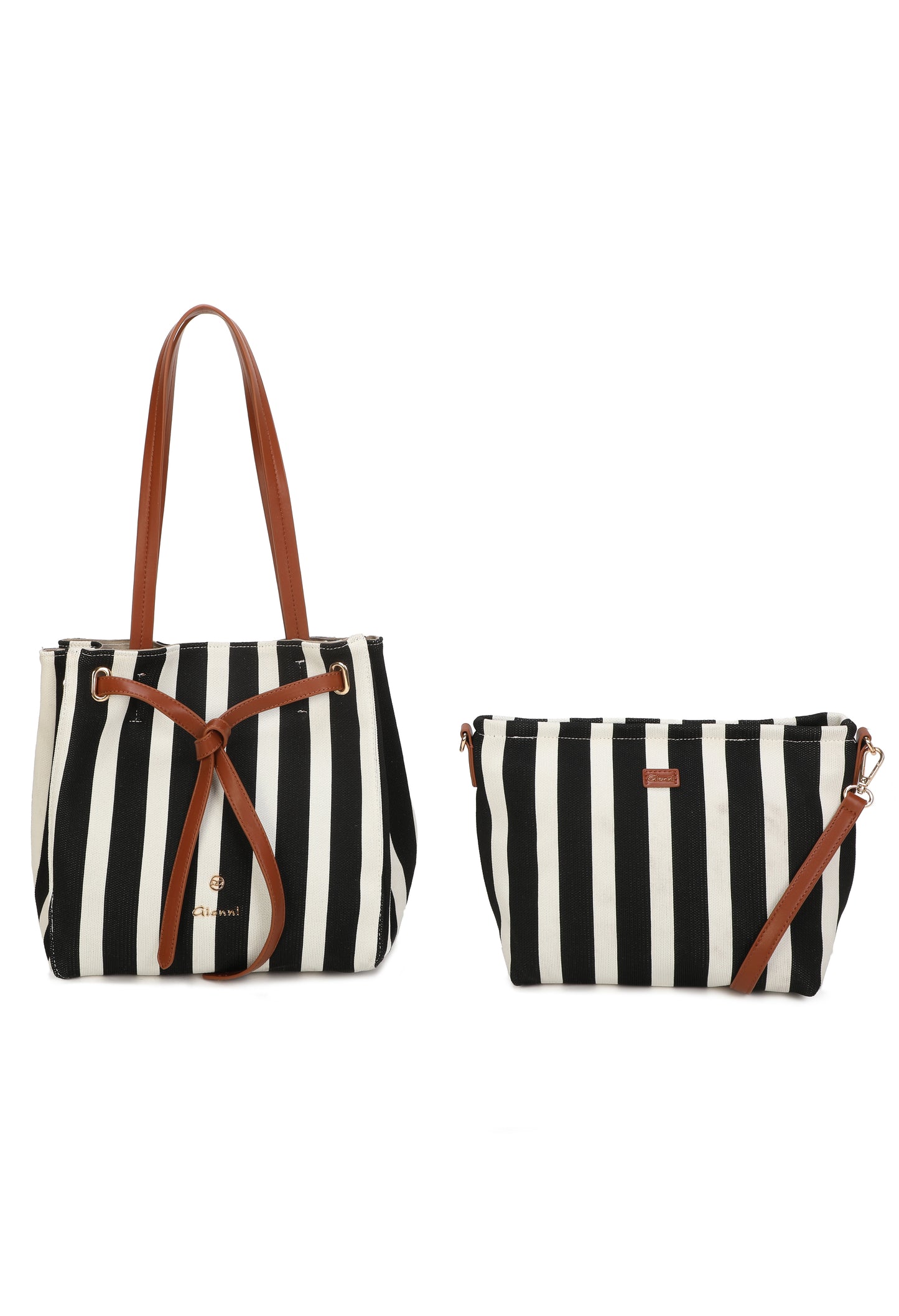 Striped Shopper Bag