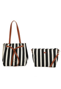 Striped Shopper Bag
