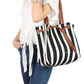 Striped Shopper Bag