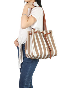 Striped Shopper Bag