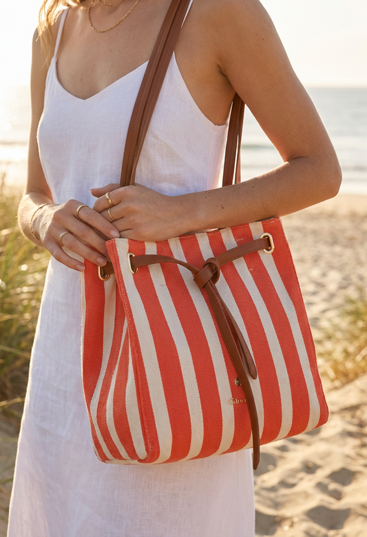 Striped Shopper Bag
