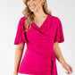 Peach Cowl Neck Top