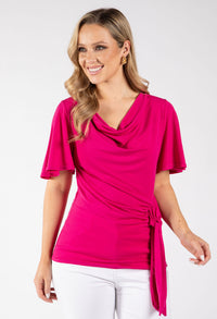 Peach Cowl Neck Top