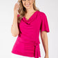 Peach Cowl Neck Top