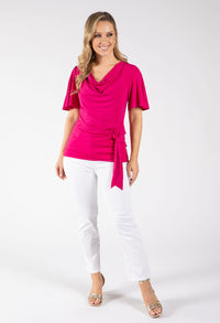 Peach Cowl Neck Top