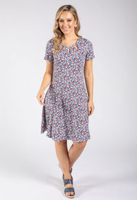 Ditsy Print Short Dress