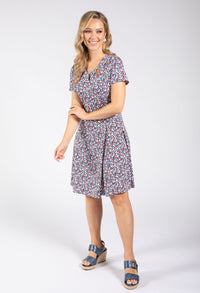 Ditsy Print Short Dress