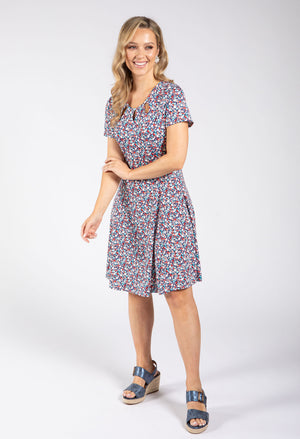 Ditsy Print Short Dress
