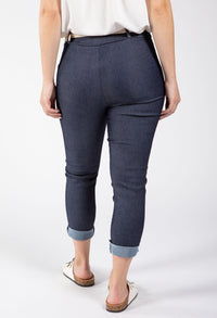 Denim Look Slim Fit Trousers