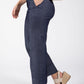 Denim Look Wide Leg Trousers
