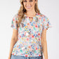 Seashell Print Fine Knit Top