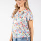 Seashell Print Fine Knit Top