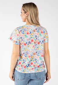 Seashell Print Fine Knit Top