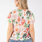 Sol Palm Print Fine Knit Top