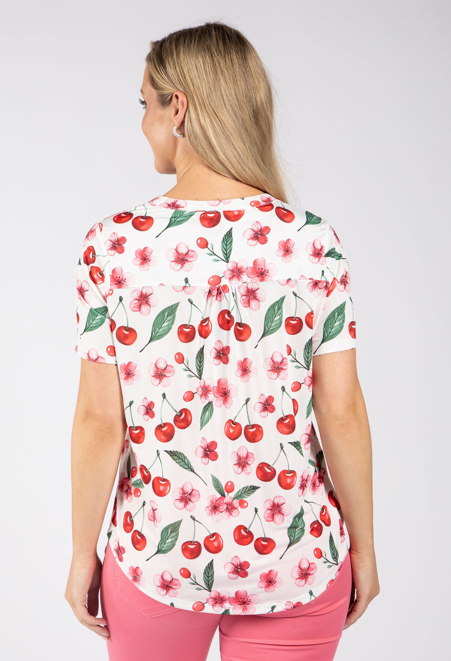 Cerese Cherry Print Top