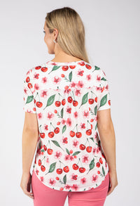 Cerese Cherry Print Top
