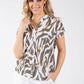 Zebra Print Knit Top