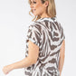 Zebra Print Knit Top
