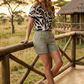 Zebra Print Knit Top