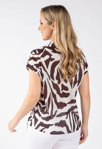 Zebra Print Knit Top
