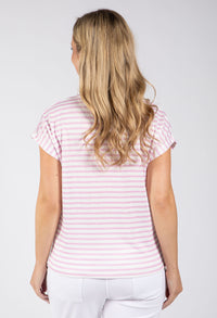 Lacey Striped Knit Top
