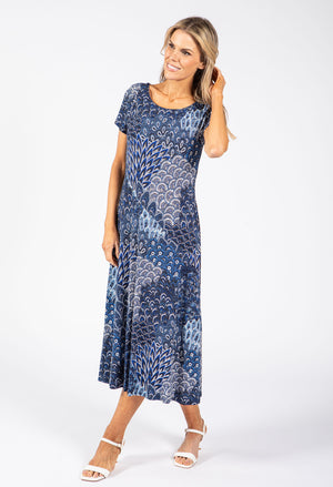 Paisley Print Midi Dress