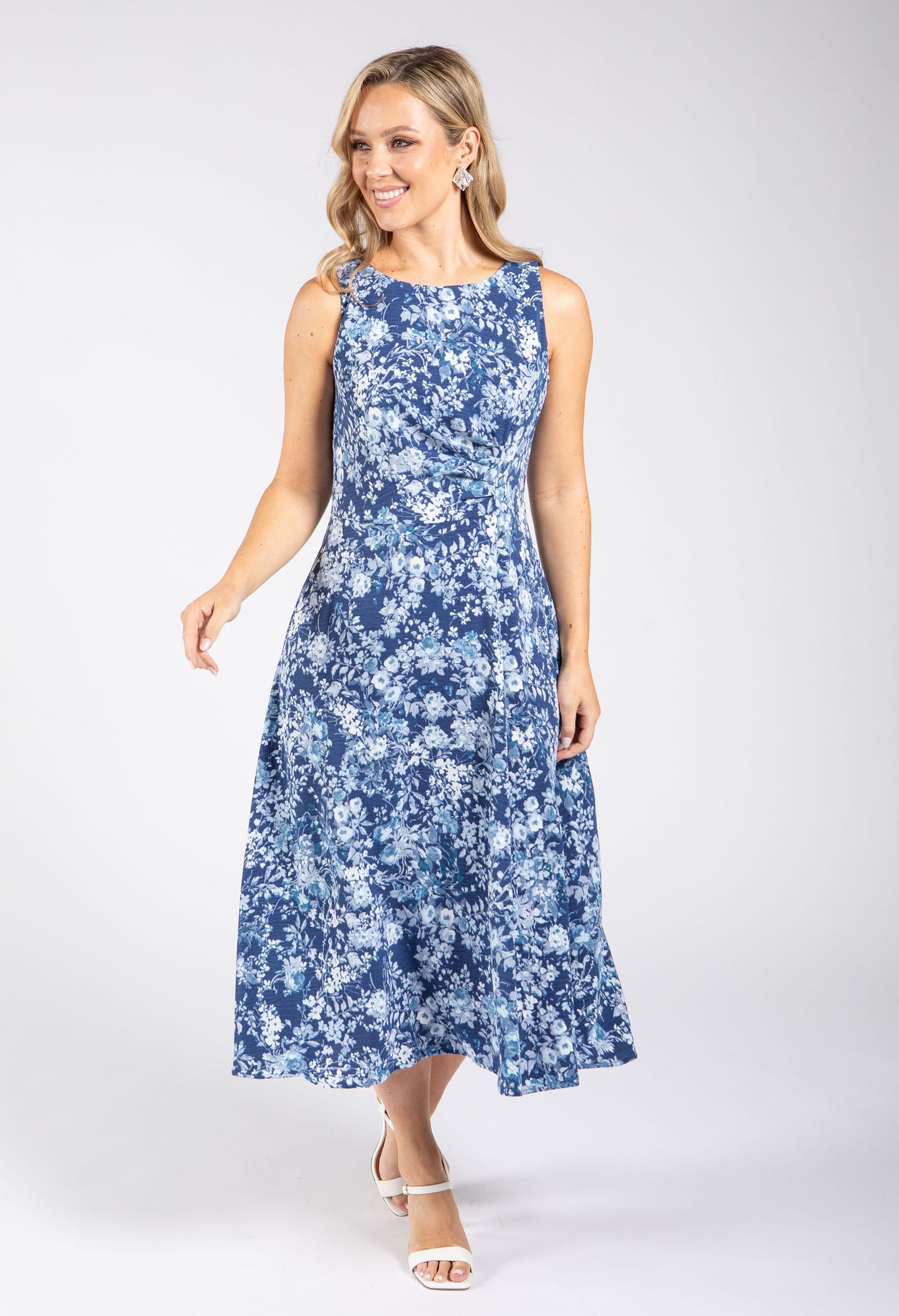 Sleeveless Floral Midi Dress