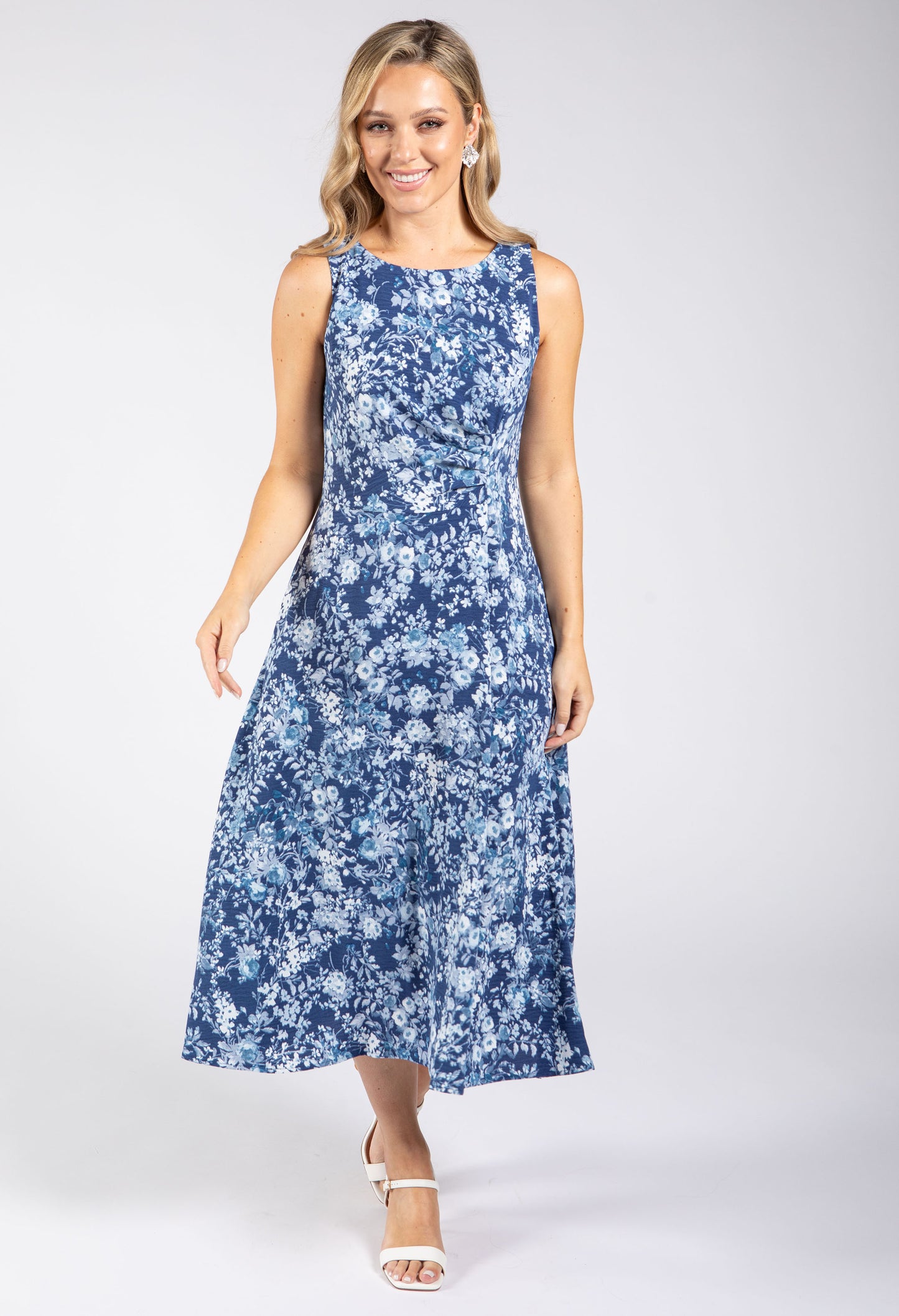 Sleeveless Floral Midi Dress