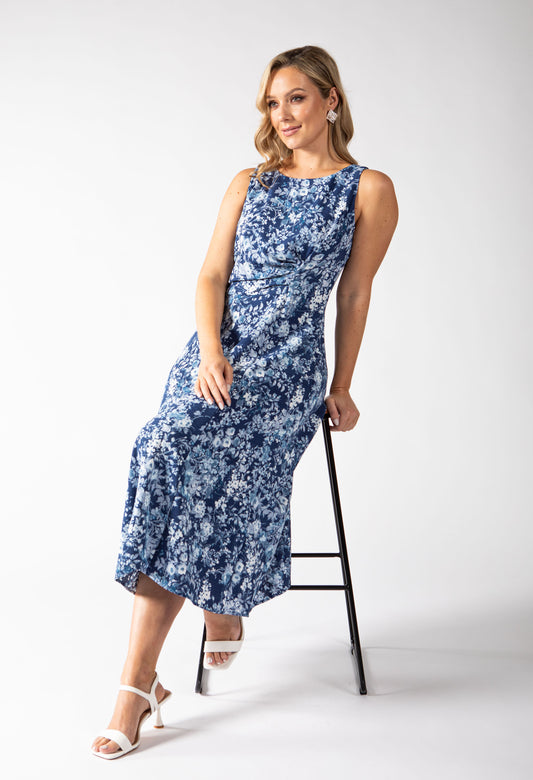 Sleeveless Floral Midi Dress