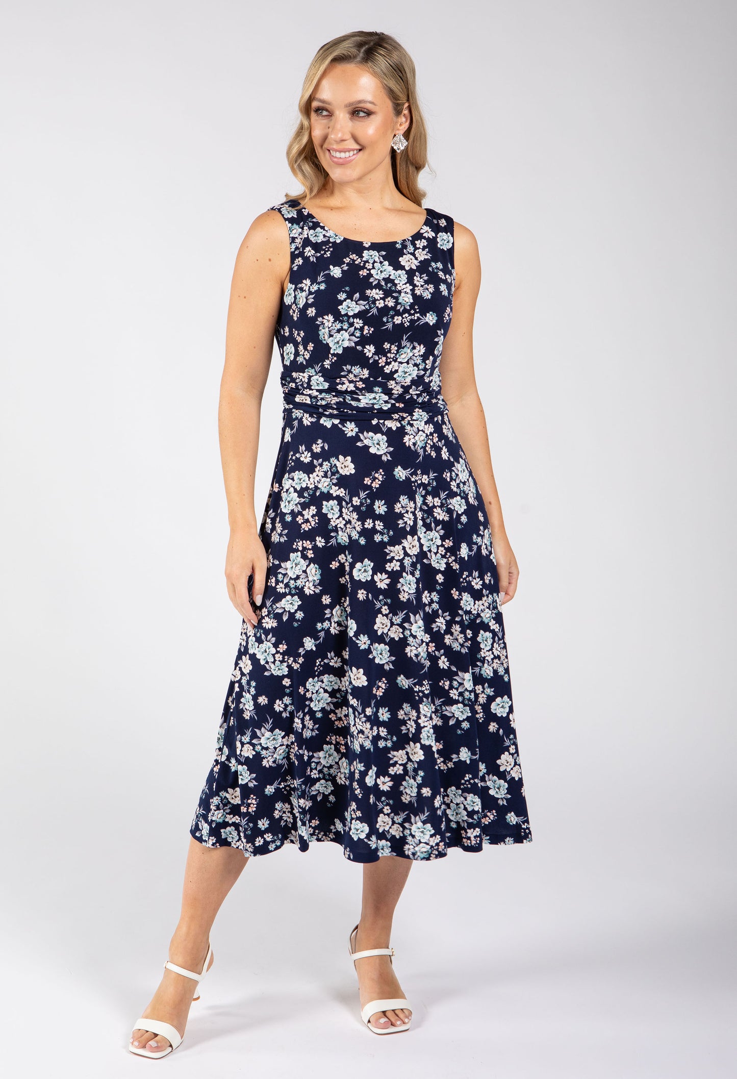 Sleeveless Floral Print Dress