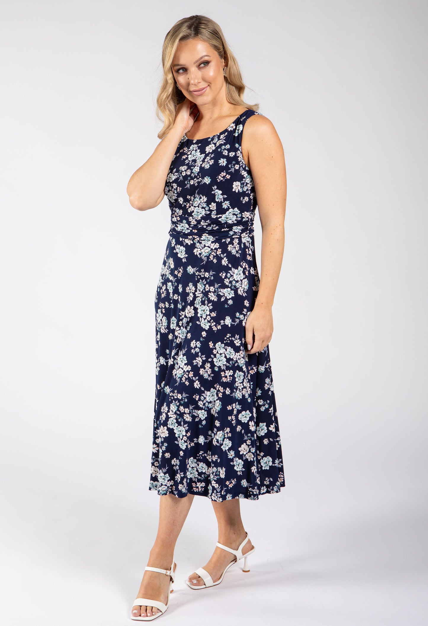 Sleeveless Floral Print Dress