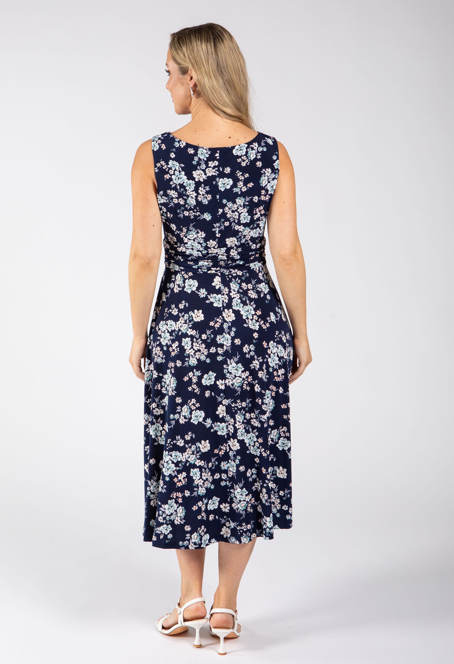 Sleeveless Floral Print Dress