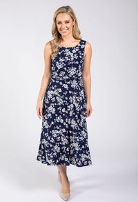 floral navy dress