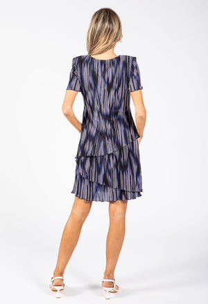 Tiered Striped Print Dress