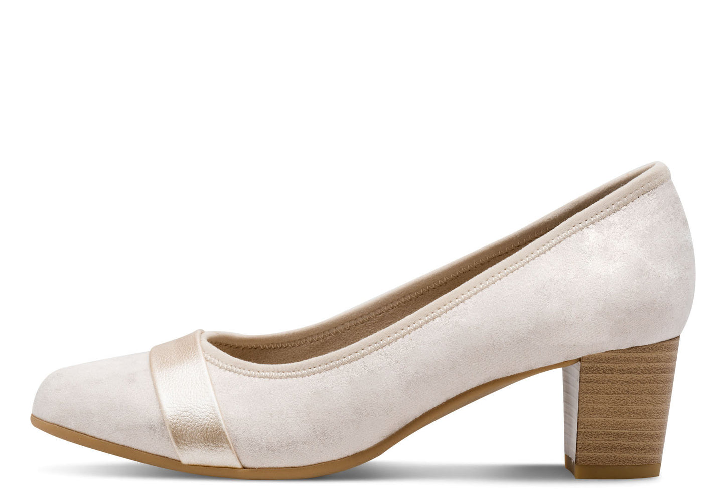 Shimmer Strap Court Heel