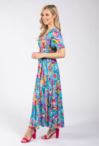 Abstract Print Midi Dress