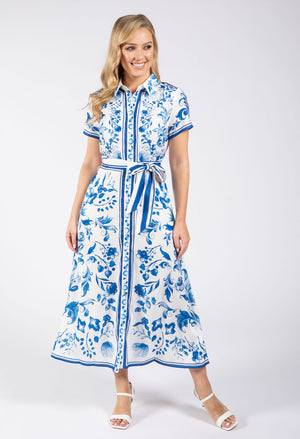 Leaf Print Shirt Dress