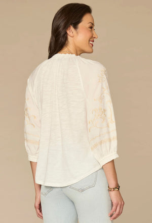 Blouson Sleeve Woven Top