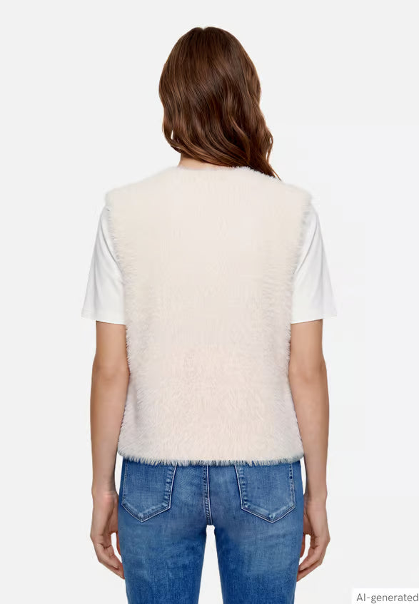 Sleeveless Fluffy Vest