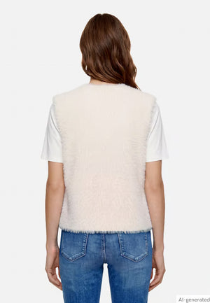 Sleeveless Fluffy Vest