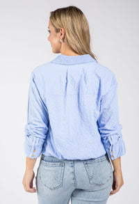 Button Down Striped Woven Shirt