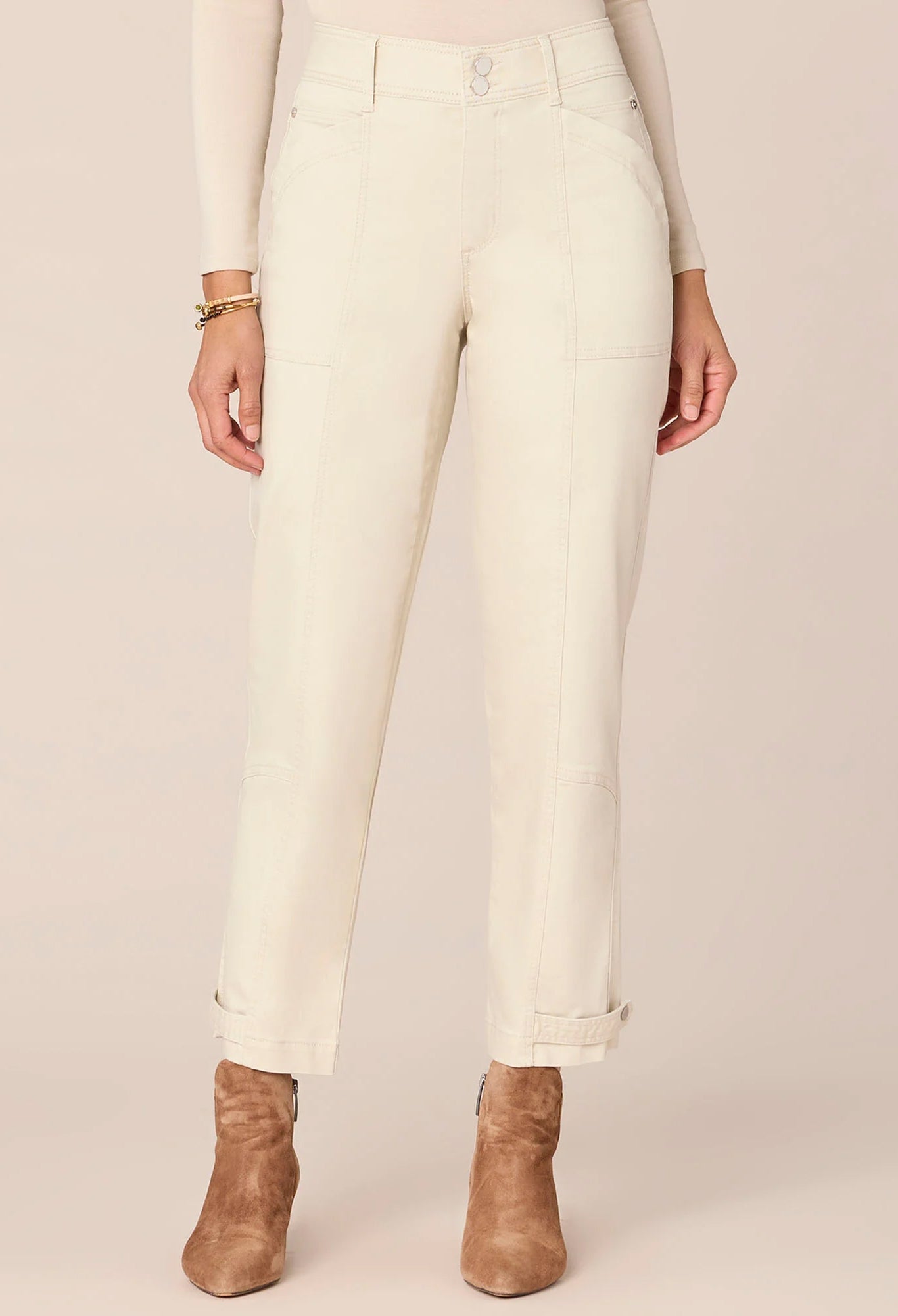 "Ab"solution High Rise Tapered Utility Trouser