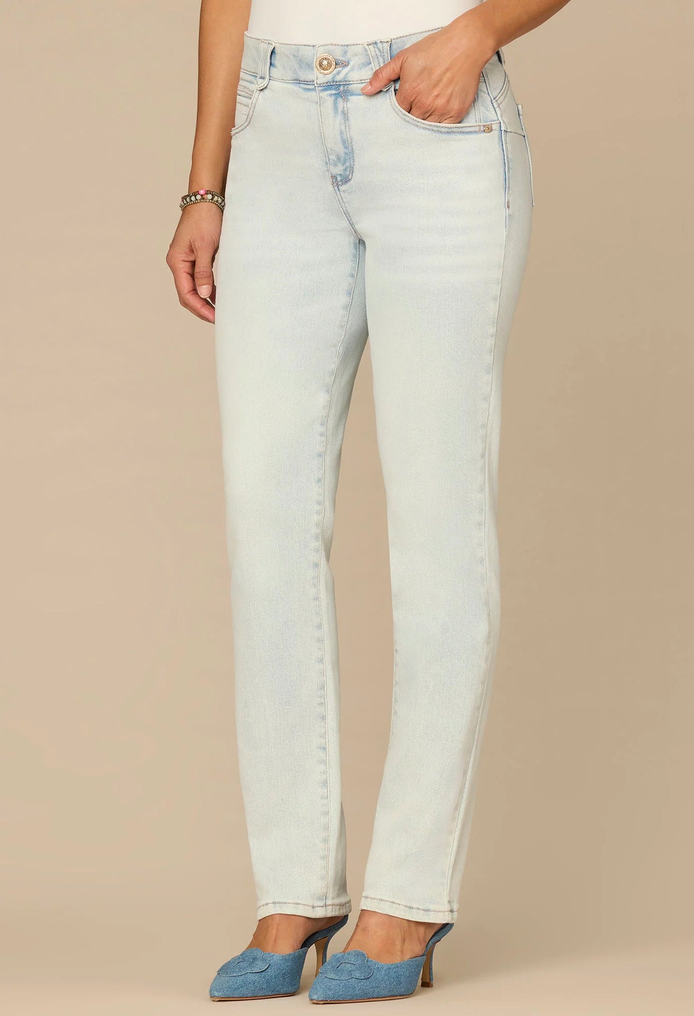 “Ab”solution® Mid-Rise Booty Lift Straight Leg Jeans