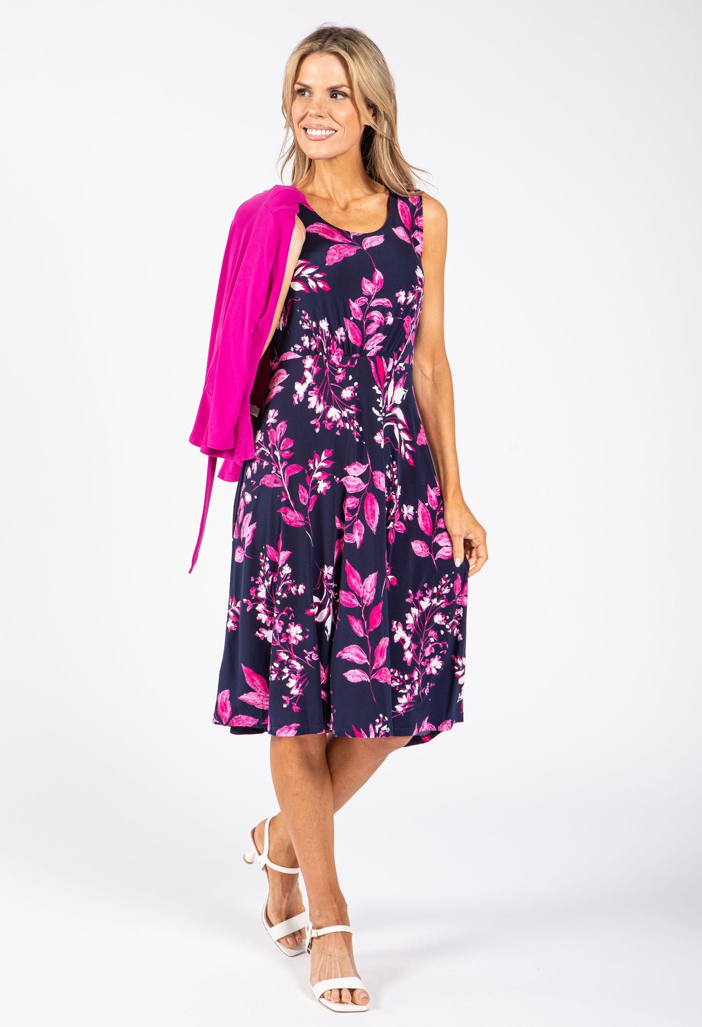 2 Piece Leaf Print Dress