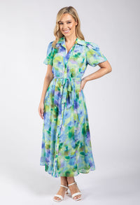 Balloon Sleeve Shirt Dress