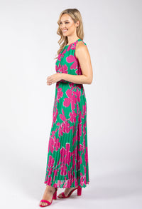 Plisse Pleated Halter Dress