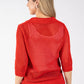 Crochet Knit Polo Top