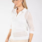 Crochet Knit Polo Top