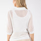 Crochet Knit Polo Top